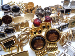Vintage 9 lbs Estate Collector 300+ pc Cufflinks Tie Tac Clasp Clip Many Signed