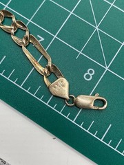 Vintage Sterling Silver Figaro Chain Bracelet 8.5″