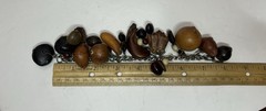 Vintage Nut Charm Bracelet 7” Nature Seed Pod Fruit Cluster Chain Jewelry
