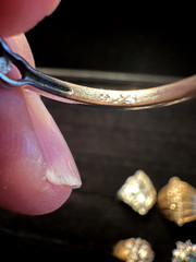 7 Gold/Silver tone some 18kt HGE,All missing stones, for repairs, all wearable