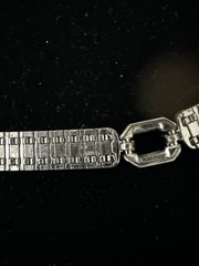 Art Deco Wachenheimer Diamonbar Buckle Sterling Silver Rhinestone Bracelet