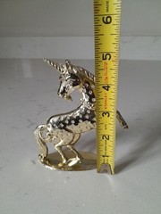 Vintage 1970’s Unique Torino Unicorn Earrings Holder Gold Tone Brass Plated