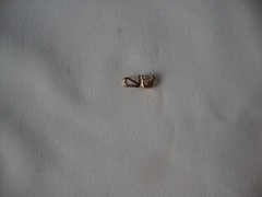 VINTAGE 1970-80s CHILD’S 5MM CLEAR CUBIC ZIRCONIA 14KT GOLD FILLED PRONG PENDANT