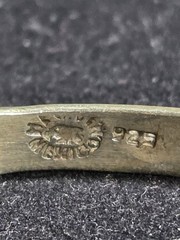Mexico 925 Sterling Silver Fish Star Stamped Bangle Bracelet 8.25″ 16.77g