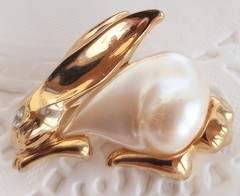 🐰 Lot #1 Vintage Now Bunny Rabbit Pin Brooch Earrings Marvella Avon Rhinestone