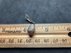 1.50g Vintage Sterling Silver 925 Textured Teardrop Dangle Earrings M