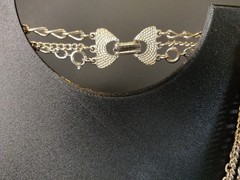 VTG CELEBRITY NY SILVER TONE CONVERTIBLE DIFFERENT LOOKS TASSEL NECKLACE CHIC