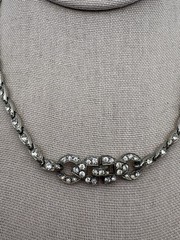 Vintage Art Deco Choker Style Clear Rhinestones- See Description