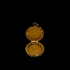 Antique Victorian 1880s Rhinestone Gold Filled Photo Locket Monogram “C” W&H Co