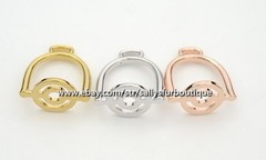 Sally’s Quality 100% Copper Scarf Ring Circle Buckles Brooch For Silk Scarves