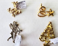 21 pc CHRISTMAS JEWELRY LOT BROOCH EARRINGS RHINESTONE GERRY’S, Louis Guisti, AK
