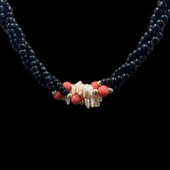 Vintage Coastal Mermaidcore Shell Beaded Necklace Cottagecore Resort Boho Chic