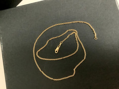 Vintage M.S.Company 18k yellow gold chain necklace 18″ lobster clasp signed 3.1g