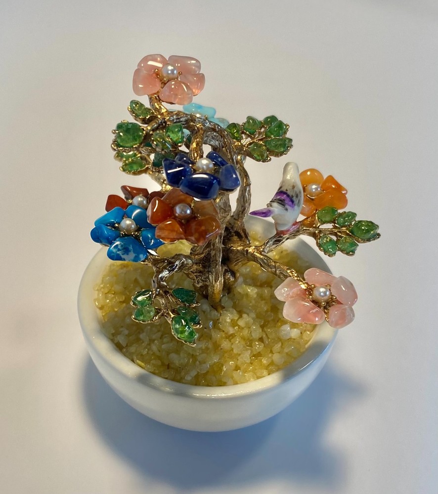 AUTHENTIC SWOBODA GEM TREE ~ MULTI-STONE, BIRD ON TREE ~ STUNNING!