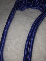 Vintage Blue Rope Knot Necklace 80s Retro Halloween Parties
