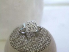 2Ct Art Deco Style Lab Created Diamond Engagement Wedding 14K White Gold FN Ring