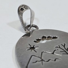 CARAVANTES CII MEXICO 925 Sterling Silver Wilderness Deer Cutout Scene Pendant K