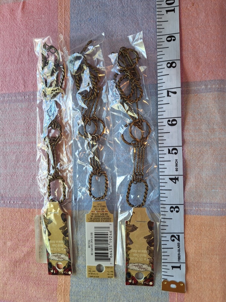 3 – 14″ ornate metal chain, Blue Moon, Madame Delphines