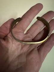 Vintage Brass Thick ID Bracelet monogrammed