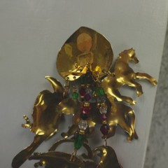 Lunch at the Ritz Earrings Jungle Preserve Signed Clip On