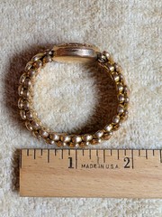 Antique D.F. Briggs CARMEN Sweetheart Expansion Bracelet Engraved Monogram