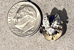 Panetta Lady Bug Rhinestone Bug Brooch Lapel Pin Ladybug Tags USA