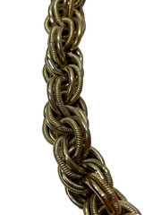 Vtg Oversized Coro Pegasus Rolo Link Chain Necklace Large Gold Tone 26″L