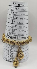 Vintage Monet Bolero Bracelet with two Filigree Etruscan Style Charms Gold Tone