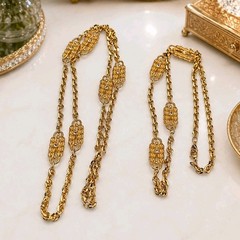 Camrose & Kross Jackie Kennedy Replica Necklace Gold Tone Crystal Box COA