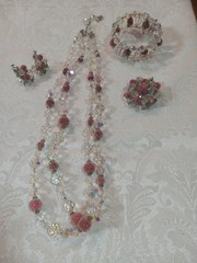 Vintage 1960’s Floral Parure Signed Vendome. This Is A Set of 5 Pieces. As Shown