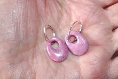 1 Pair Sterling Silver Semi round Large earrings Accessories Use with Any Stone