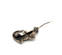 Vintage 925 Sterling Silver Marcasite Alligator Brooch/Pin 6.9g