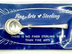 Vintage STERLING SILVER 0.925 Spoon Pin Brooch Fine Arts TRANQUILITY NOS MINT