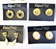 VINTAGE CAPRI POST PIERCED EARRING LOT OF 8