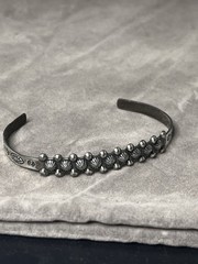 Vintage Ethnic Pattern Stamped Metal Cuff Bracelet