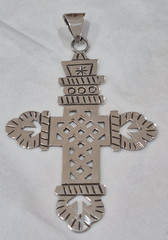 X-Large Sterling Silver Cross Pendant 3.75 Inches
