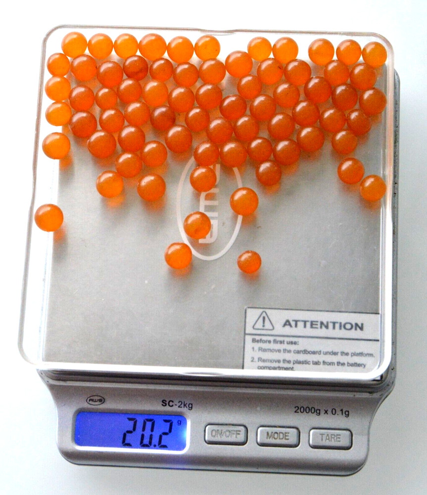 ✅ 20gr RUSSIAN SOVIET BALTIC SEA AMBER BOLLS NECKLACE 老琥珀 BEADS STONE ROCK PIN ☭