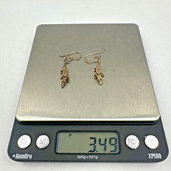 Vtg Alligator 925 Sterling Silver Articulated Dangle Earrings ~1.5 Inches Long
