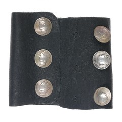 Vintage Sterling Bowguard bracelet with huge turquoise silver mercury dimes