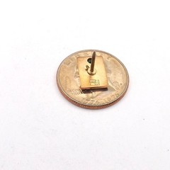 Vintage GE General Electric Solid 10k Gold Emerald Service Award Pin Tie Tac