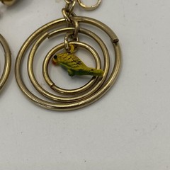 Vintage Gold Tone Parrot Dangle Earrings Womens Screw Back 2 In Jewelry