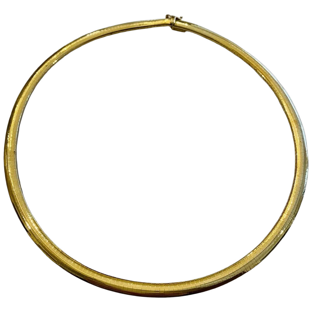 Stunning Vintage 14k Gold Omega Necklace Collar 17.75″ 39 grams