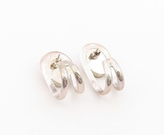 925 Sterling Silver Vintage Earrings MEXICO Enamel Split Shank Studs EG14416