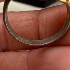 Vintage Cocktail Ring Gold Tone Polished Stone Size 8.5