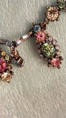 Vintage HOLLYCRAFT Colorful Pastel Necklace 1955
