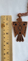 VINTAGE BELL TRADING POST SOLID COPPER THUNDERBIRD PENDANT & 29″ CHAIN SIGNED