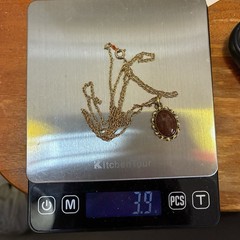 Vintage 12k Yellow Gold Filled Goldstone Pendant Necklace. Goes With Everything