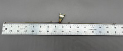 Vintage Stone Inlay Pendant Necklace Banded Onyx Southwest Style Triangle Gold