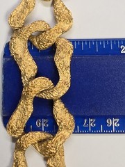 Vintage P.E.P. Erwin Pearl Chunky Gold Bracelet 70s-80s