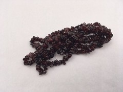 Vintage 34” Genuine Almandine Garnet Chip Necklace Handmade No Clasp Beautiful